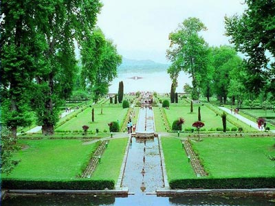 Nishat Garden Srinagar Mughal garden with Dal Lake view Kashmir
